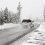 snowy car