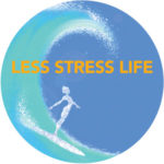 Less Stress Life graphic yellow text