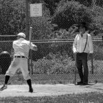 The Umpire wore a top hat B&W