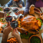 Cheers to this great Thanksgiving dinner!