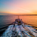 NOAA mapping vessel Ferdinand R Hassler off Manasquan (Monmouth University_Tom Lozinski)