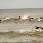 Jersey Shore young surfers (Monmouth U photo)